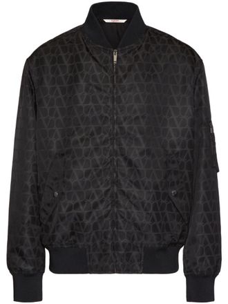 Valentino Black Toile Iconographe bomber jacket