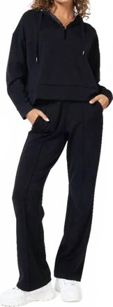 Esqualo Birte Modal Flare Trousers In Black
