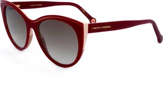 Carolina Herrera Womens 56mm Burgundy Beige Sunglasses