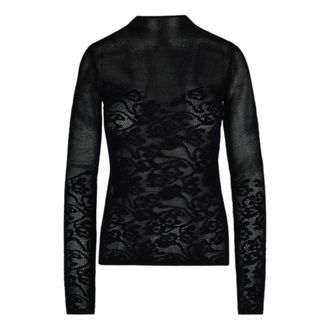 Patrizia Pepe Turtlenecks, female, Black, XS, Maglia Velata
