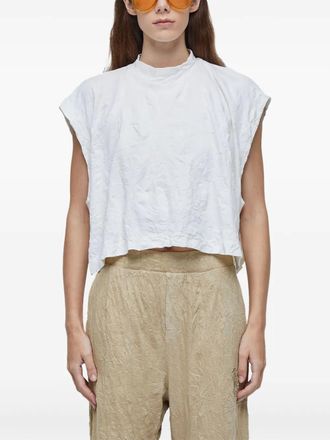 Osklen Gekreukte top met opstaande hals - Wit