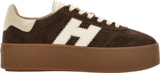 Hogan Dark Brown Suede Platform Sneakers