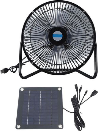 OEM Ventilador Solar Port&aacute;til De 10 W - Panel De 21 X 21 Cm - Potencia De 50 W - Ligero Y F&aacute;cil De Transportar Para Acampar Y Actividades Al Aire Libre
