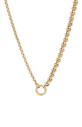 Adina Reyter Half & Half 14K Gold Rolo Chain Necklace in 14K Yellow Gold at Nordstrom, Size 18