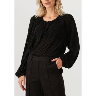 Nukus Nukus, Dames, Blouses & Shirts, Zwart, Maat: XS Spandex