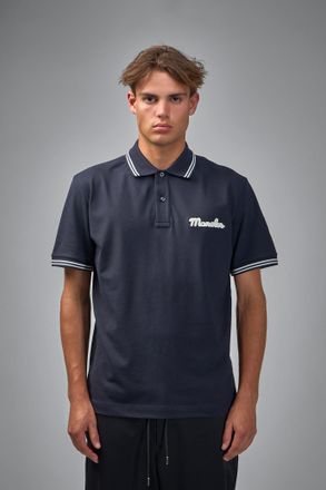 Moncler Logo Patch Cotton Piquet Polo Shirt