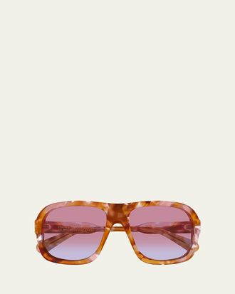 Chlo&eacute; Gayia 58mm Acetate Semi-Shield Sunglasses