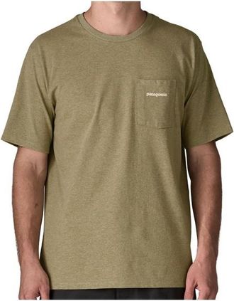 Patagonia Boardshort Logo Pocket Responsibili-Tee T-Shirt f&uuml;r Herren | beige