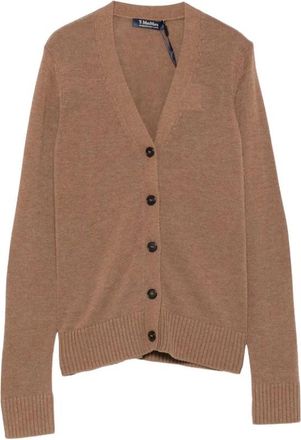 Max Mara Apollo Wol Cardigan - Dames - Vesten - Bruin - XS - Wol - Truien & Vesten