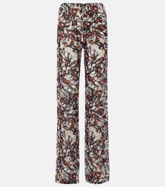 Dries Van Noten Pantalones rectos Pachas estampados