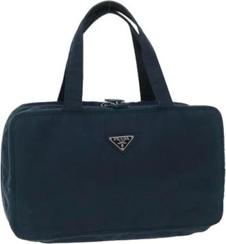 Prada Pre-owned Handbags, female, Blue, Size: ONE SIZE Pre-owned Nylon Handbag