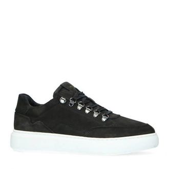 Manfield nubuck sneakers zwart