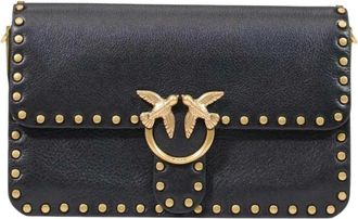 Pinko Love One Slouchy CL Studs Small - - Bags - Donna - Nero - ONE SIZE