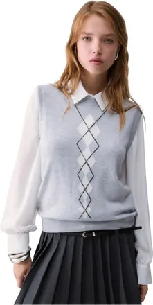 Liu Jo Dames, Tops, Grijs, Maat: XS Wol