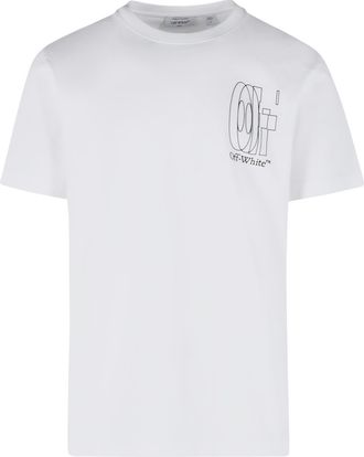 Off-white Off-White-T-Shirt Big Double Arrow aus wei&szlig;er Baumwolle