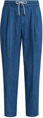 Brunello Cucinelli Lightweight denim trousers in Medium Denim at Nordstrom, Size 44 It