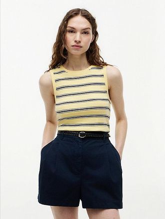 Tommy Hilfiger Stripe Slim Crew Neck Tank Top