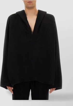 Rick Owens relaxed fit hooded v-neckline jacket