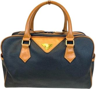 Saint Laurent Pre-owned Handbags, male, Black, Size: ONE SIZE Pre-owned Cassandra PVC Boston Bag