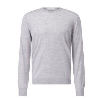 Gran Sasso Round-neck Knitwear, male, Gray, 3XL, Fine Knit Wool Jumper