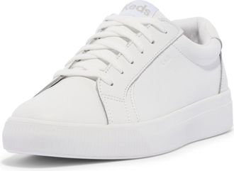 Keds Womens Pursuit Lace Up Sneaker, White Leather, 5.5 UK