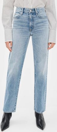 Slvrlake Denim Kendra High Rise Straight Jean In Back To Zero