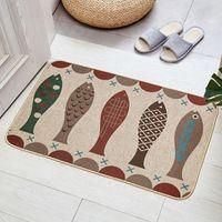 OEM Alfombra N&oacute;rdica Antideslizante Con Estampado De Peces Peque&ntilde;os Para Cocina O Ba&ntilde;o