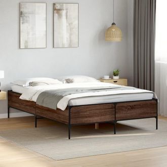 vidaXL Vidaxl - Giroletto Rovere Marrone 140x190cm In Legno Multistrato Metallo