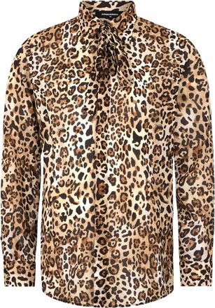 Dsquared2 Camicia leopardata - Marrone