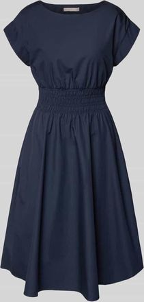 Christian Berg Knielanges Kleid mit Rundhalsausschnitt in Marine, Gr&ouml;&szlig;e 34