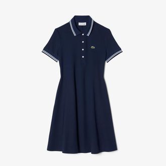Lacoste Korte polo-jurk, korte mouwen, uitlopend