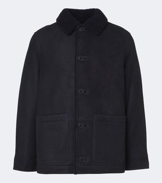 Yves Salomon Giacca in pelle con shearling