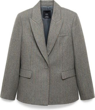 Mango Suit Jacket in Grey at Nordstrom, Size X-Small