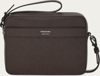 Ferragamo Men Ferragamo Monogram shoulder bag Brown