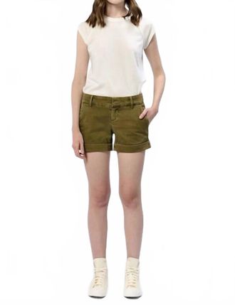 Dear John Denim Hampton Mid Low Rise Shorts In Olive Branch