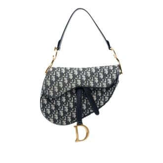 Dior Pre-owned Saddle Schoudertas - Dames - Pre-owned - Blauw - Maat: ONE Size Leer