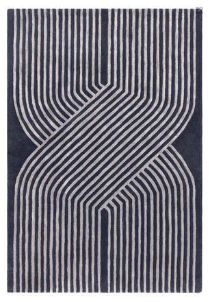 Novatrend Alfombra moderna tufted a mano en lana azul 160x230 cm