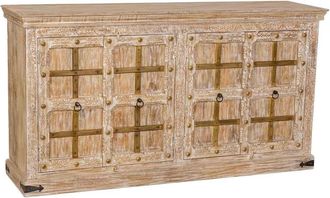 Wanderlust Deco Aparador De Madera Blanco 180x46x96h Cm