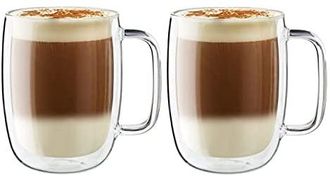 Zwilling Sorrento Plus Latte Macchiato - Juego De 2 Piezas Con Asa (450 Ml), Transparente - Zwilling
