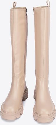 Wittchen Dames leren laarzen met dikke zool, beige, natuurlijk leer