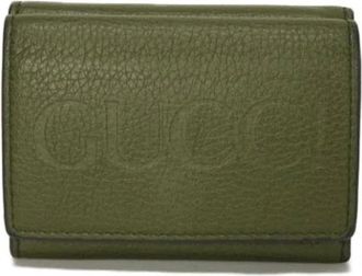 Gucci Pre-owned Wallets, female, Green, Size: ONE SIZE Pre-owned Leather Wallet