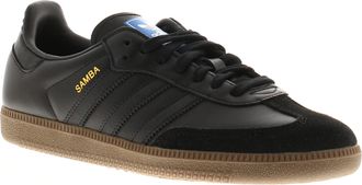 adidas Originals Womens Trainers Samba OG Leather core black gym - Size UK 3.5