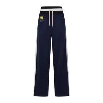 Off-white Sweatpants, female, Blue, XS, Track Serena Wide Trousers
