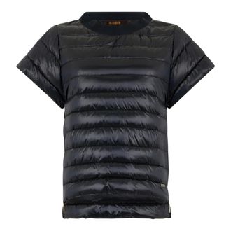 Moorer Striped Short-Sleeve T-Shirt - female - Moorer - Winter Jackets - Black - L - Jackets