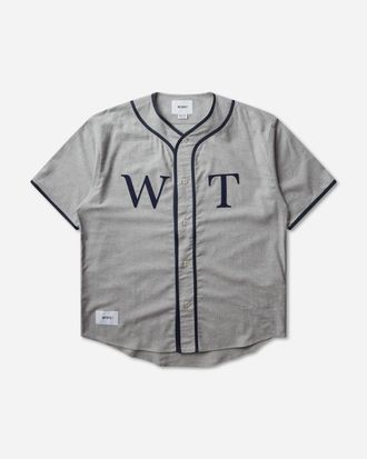 Wtaps Men s League Baseball Shirt Grey