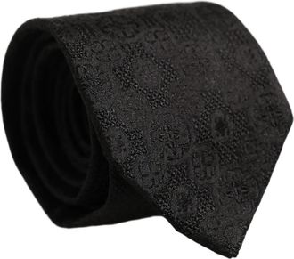 Dolce & Gabbana Geometric Silk Necktie - Heren - Stropdassen - Zwart - ONE Size - Polyester - Accessoires