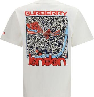 Burberry Mens White Cotton T-Shirt