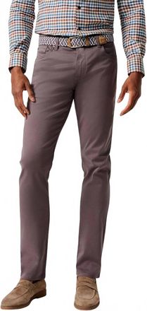 Johnnie-O Carmel Sateen 5 Pocket Pants In Pewter