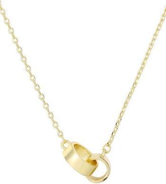 Adornia Interlocking Ring 18k Gold Plated Pendant Necklace at Nordstrom Rack