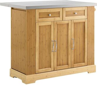 SoBuy Isla de cocina con dos cajones 107x71x92.5cm